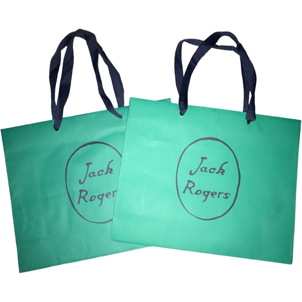 2 Jack Rogers Shopping Paper Bags